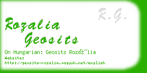 rozalia geosits business card